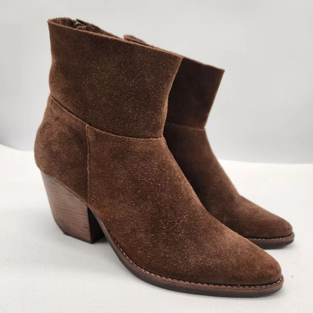 Matisse Soho Women 8.5 M Brown Suede Boots Slouchy Western Boho Bootie Leather